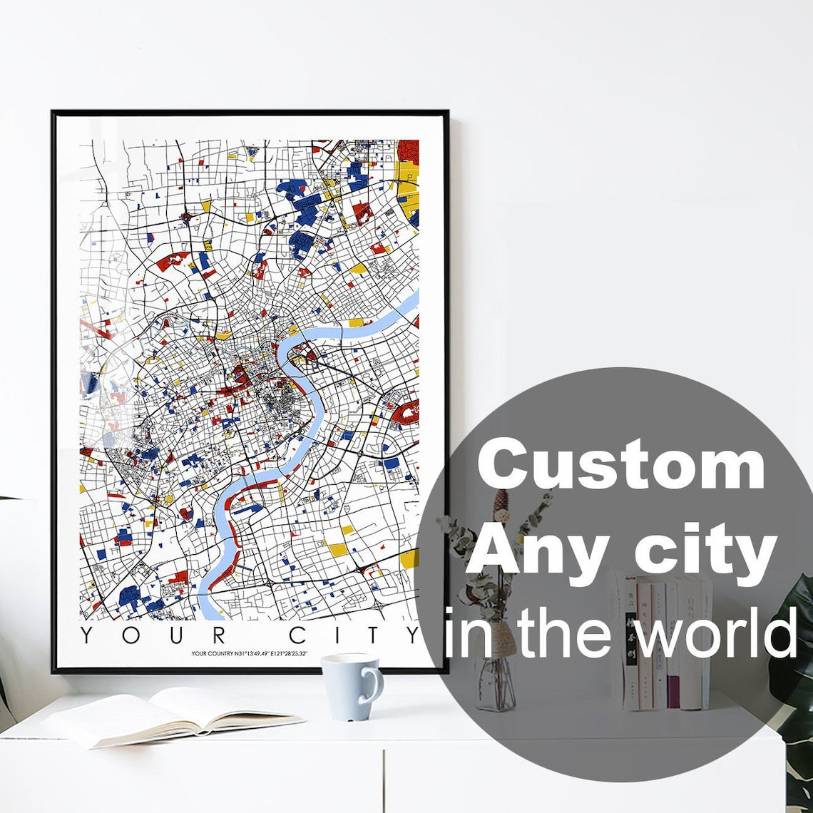 colorful world map poster