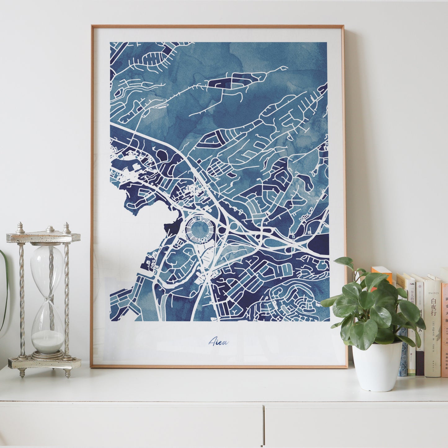 watercolor city map